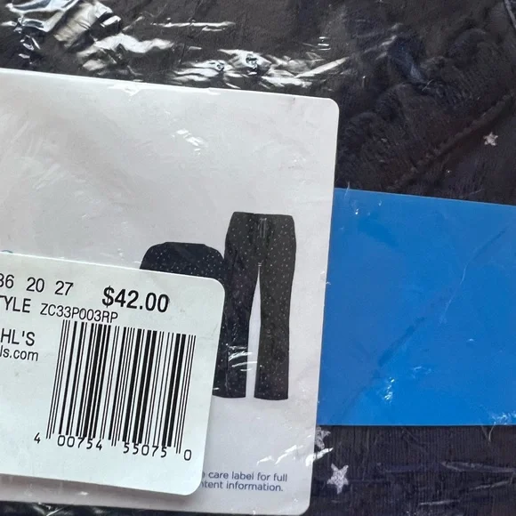 Croft & Barrow Navy Starry Pajama Set - Picture 3 of 4